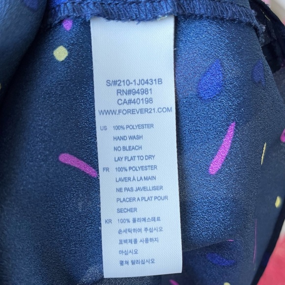 •I Love H81• Patterned Bloused Dress - Size Large - Picture 6 of 7